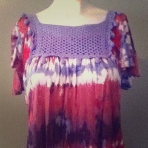 Tie dyed tunic. Sz. Small. By cha cha vente.