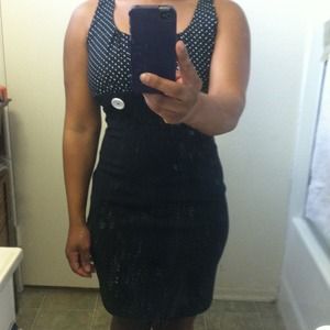 ✨Price Reduced!✨ Black and white polka dot dress