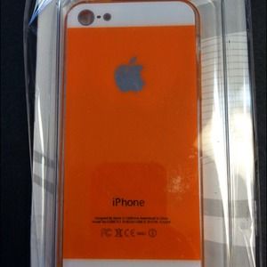 RESERVED @ zsh43378 Orange Acrylic Cover iphone5