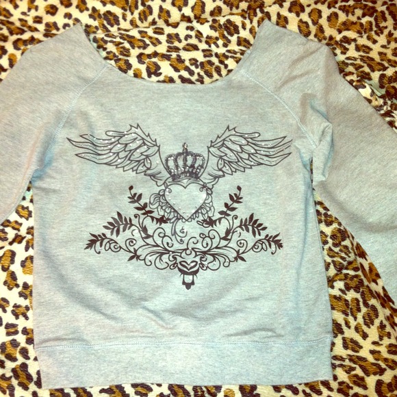 Over the shoulder heart sweater :)