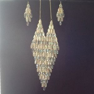 Chandelier necklace & earrings