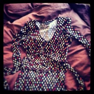 Causal polka dot dress