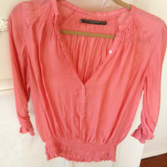 Coral Zara bohemian top