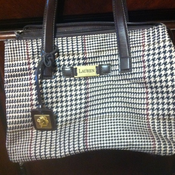 Tweed Ralph Lauren small satchel