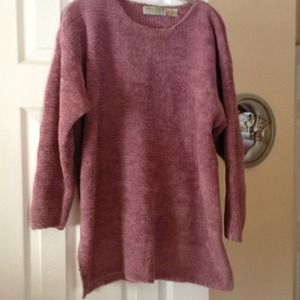 Dusty pink chenille sweater