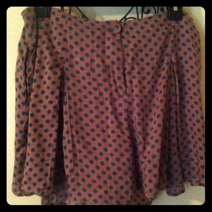 High waisted polka dot shorts