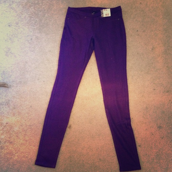 dark purple jeggings