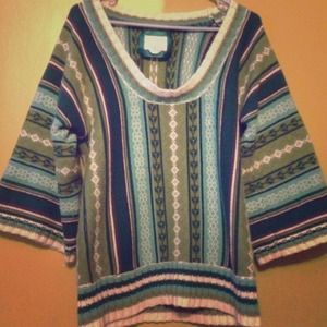 Green patterned Old Navy wool sweater.