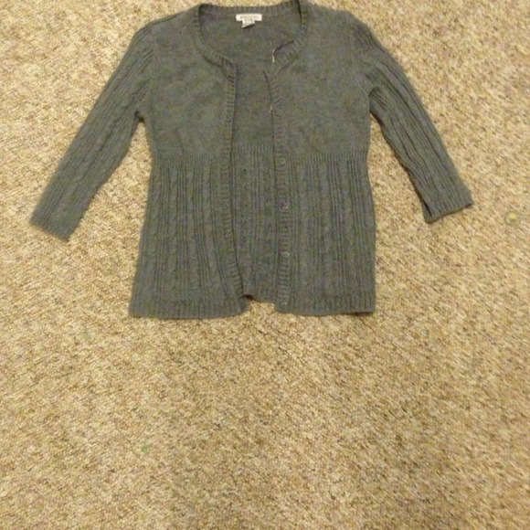 Grey knit cardigan