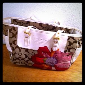 Flowered Coach Purse