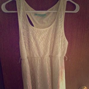 White lace racerback dress