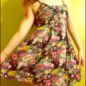 Black floral dress