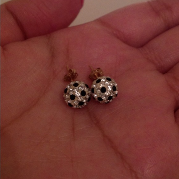 🔴SOLD🔴SWAROVSKI ELEMENTS™ Ball Earrings - Picture 2 of 3