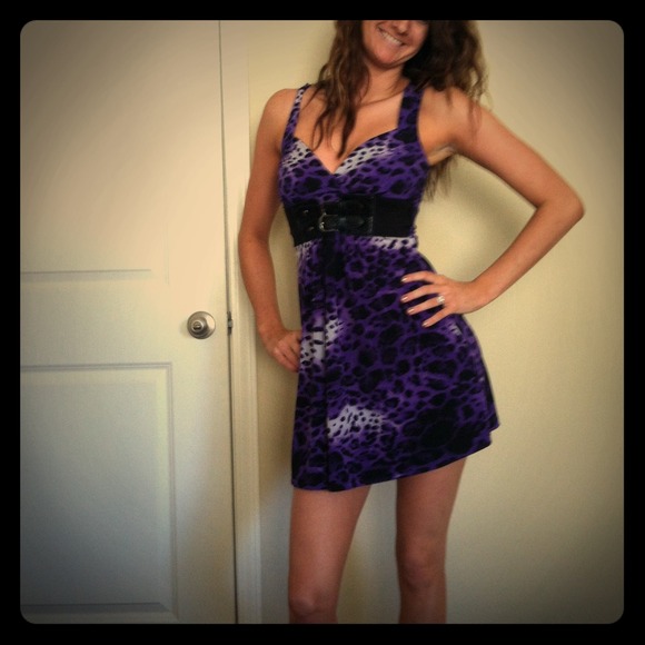 Purple leopard dress!