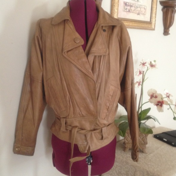 Vintage brown leather jacket