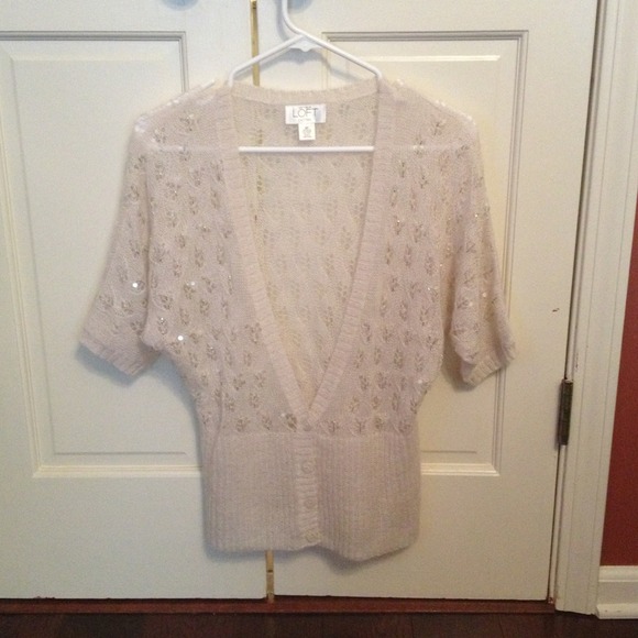 LOFT Sequin Cardigan