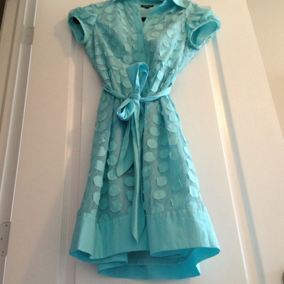 Adrianna Papell Dresses & Skirts - Gorgeous Aqua Button-down Adrianna Papell Dress