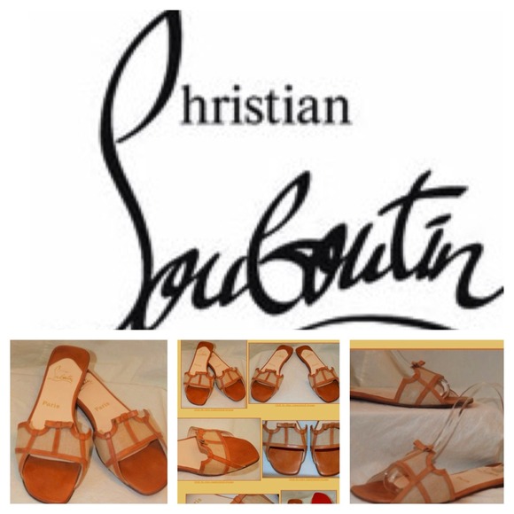 ⬇️⬇️. Sold💯CHRISTIAN LOUBOUTIN LEATHER OPEN TOES.