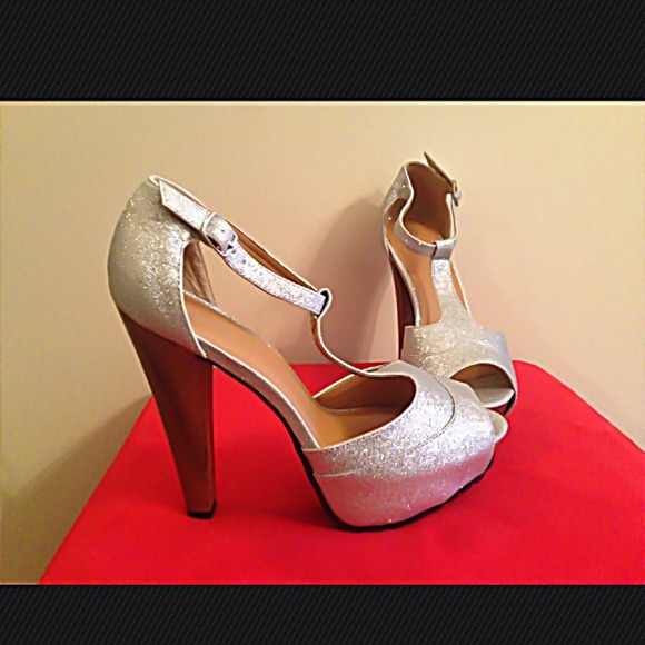 Silver Glitter Shoes