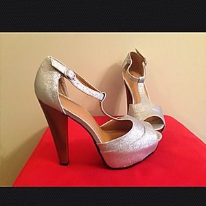 Silver Glitter Shoes