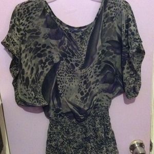 Black & purple leopard shirt