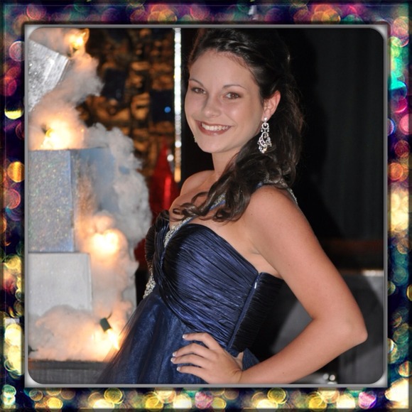 Fit and Flare embellished Prom Dress - Picture 3 of 4