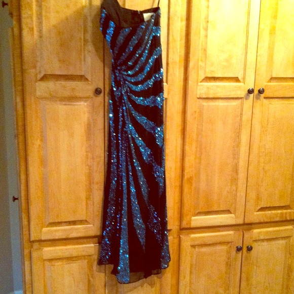 Gorgeous Black & Aqua Tiffany Designs Dress