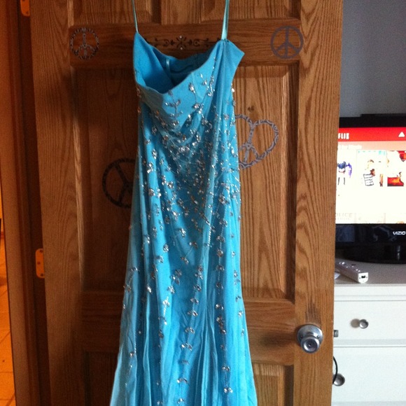 baby blue prom dress from Sean Collection