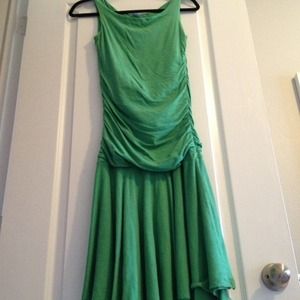 🌟REDUCED🌟Green rouched dress from Anthropologie
