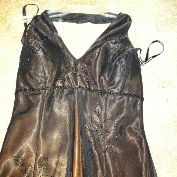 Morgan & co. 7/8 medium dress! Long pretty brown - Picture 1 of 2