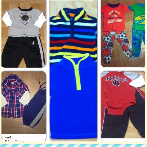 2 baby boy fleece pullovers