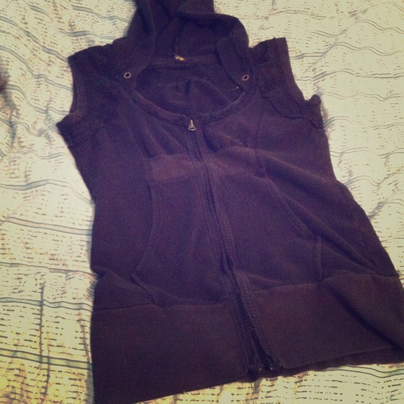 Free People sleeves zip up sweater