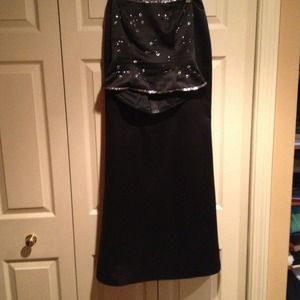 Size 4 two piece gown corset top satin finish