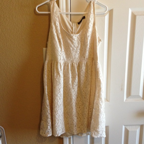 Creme floral dress