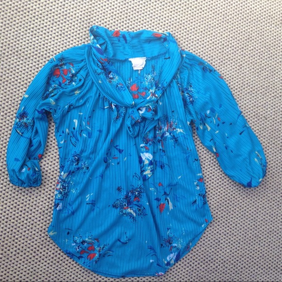 Teal Vintage Blouse - Picture 2 of 3