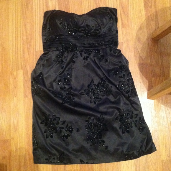 Black Formal Mini-Dress