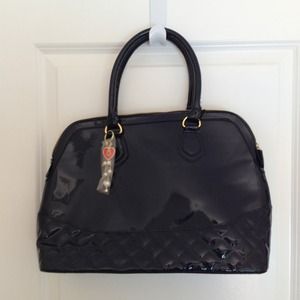 New Navy Patent Leather Purse