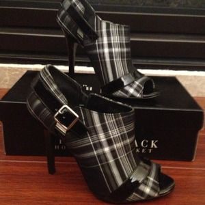 White House black market peep toe booties