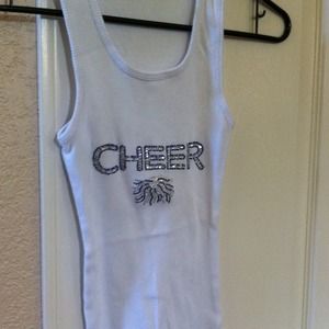 White "Cheer" tank top!