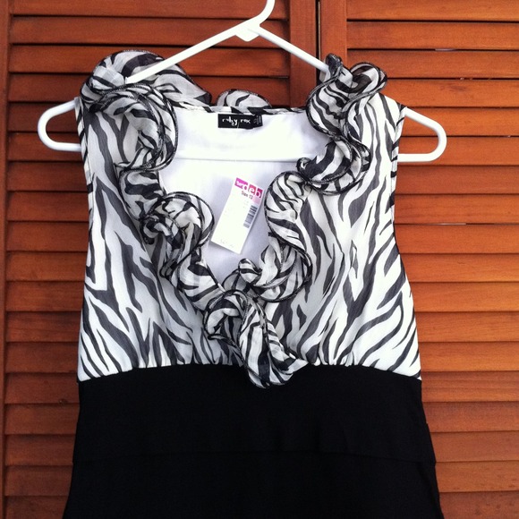 Brand new black & white short dress.
