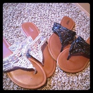 Size 7 sandals wore once bundle