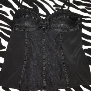 Bebe Corset black with zipper back