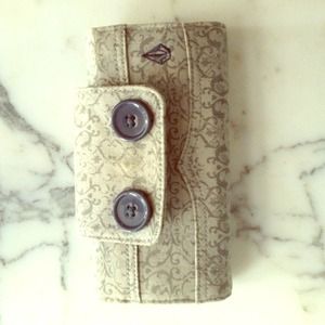 Cute volcom wallet with gray and blue accents