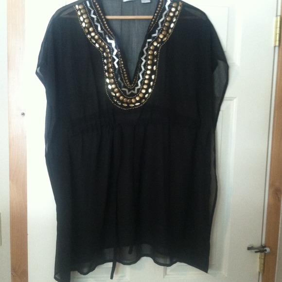 Black swimsuit coverup
