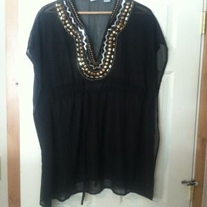 Black swimsuit coverup