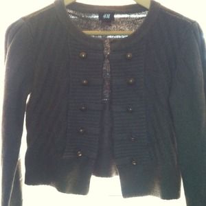 H&M sweater with gold bottoms