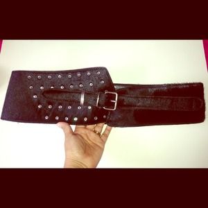 Cowhide Thick Black Belt (Leather)