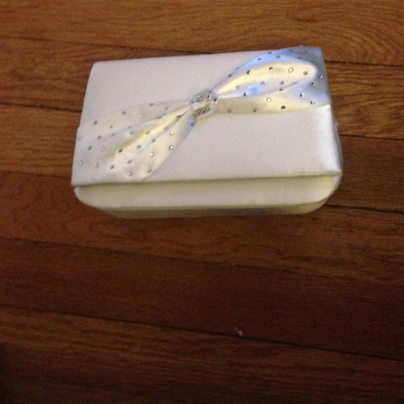 White clutch purse