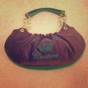 Brand new authentic juicy couture brown green bag