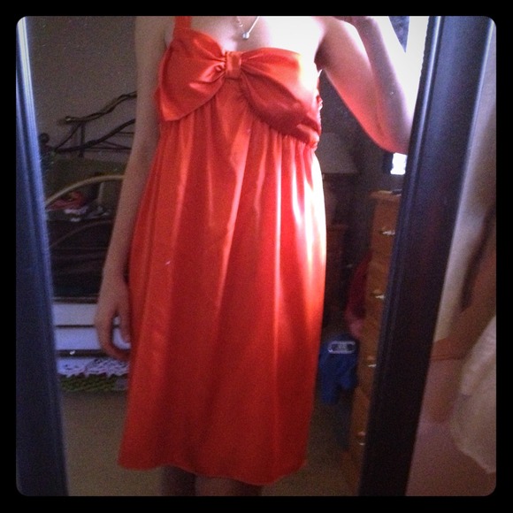 Gianni Bini Dresses & Skirts - ✂Reduced✂Orange Gianni Bini cocktail Bow Dress